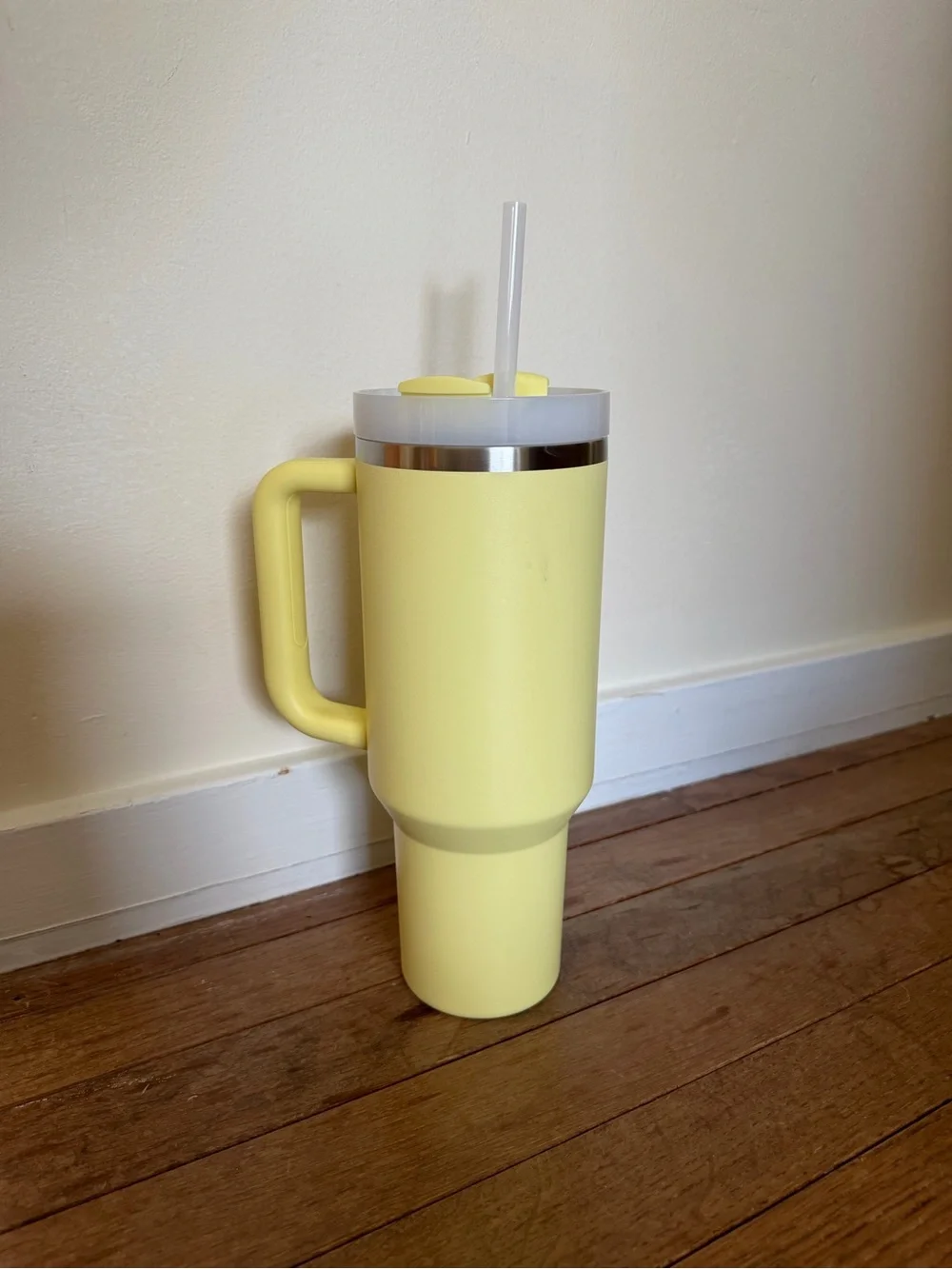 Butter yellow Stanley 40 oz tumbler